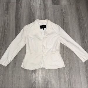 Banana Republic Women's Cotton Blend Blazer Notch Lapel Two-Button Size 0.